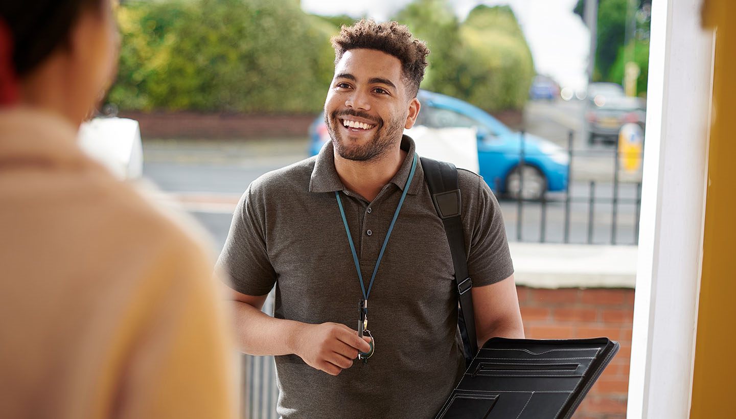 This guy has the top 10 traits of a great home inspector. Here he is smiling at his client