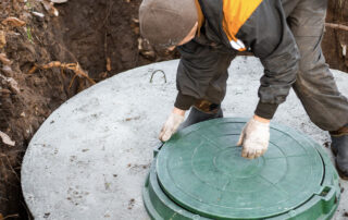 A certified septic inspector getting the job done