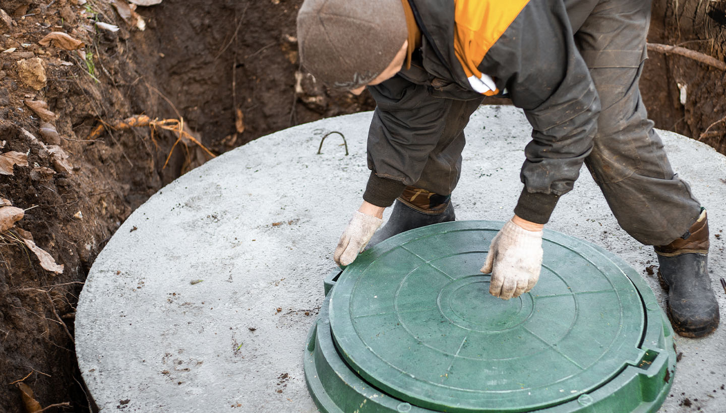 A certified septic inspector getting the job done