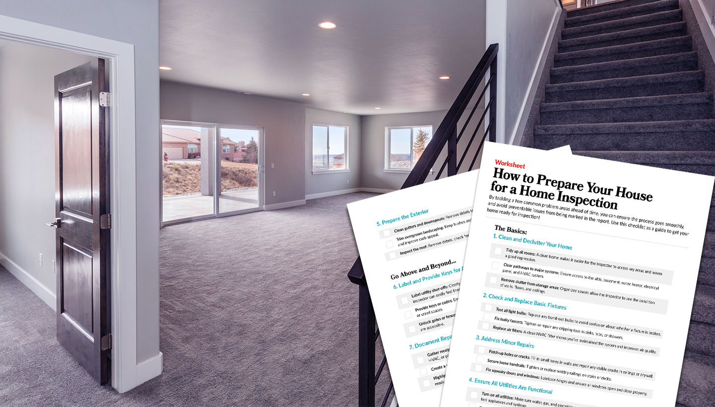 HomebuyerHomeNeighborhoodComparison-AHIT-Hero-1440×820-2 Prepare your home for a home inspection with this checklist - image of checklist over an empty home